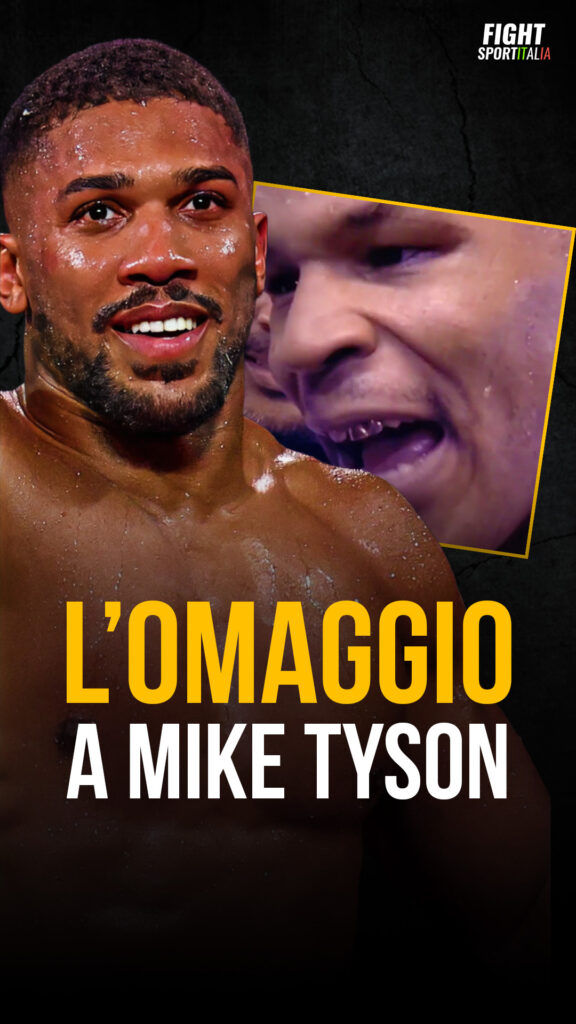 Anthony Joshua che omaggia Mike Tyson ripetendo parte del suo celebre