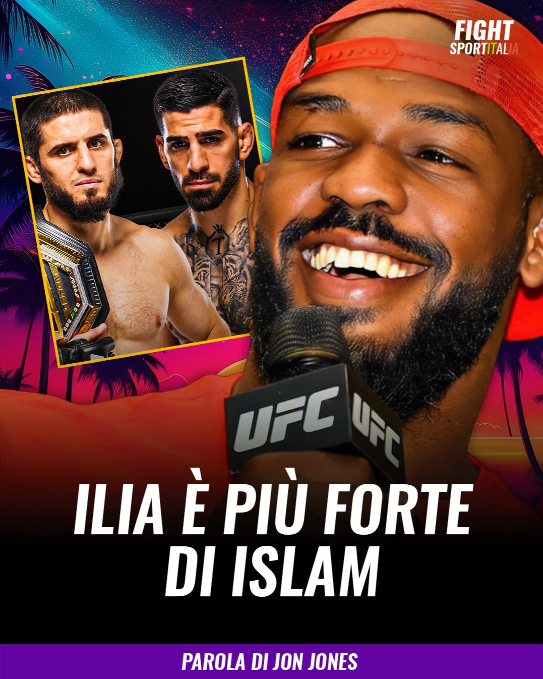 Jon Jones ha detto che scommetterebbe su Ilia Topuria in un ipotetico